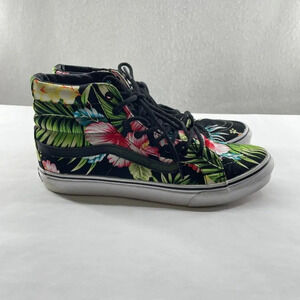 Vans Shoes Unisex Adults Sz M8.5 W10 SK8-Hi Slim Hawaiian Floral Lace-Up